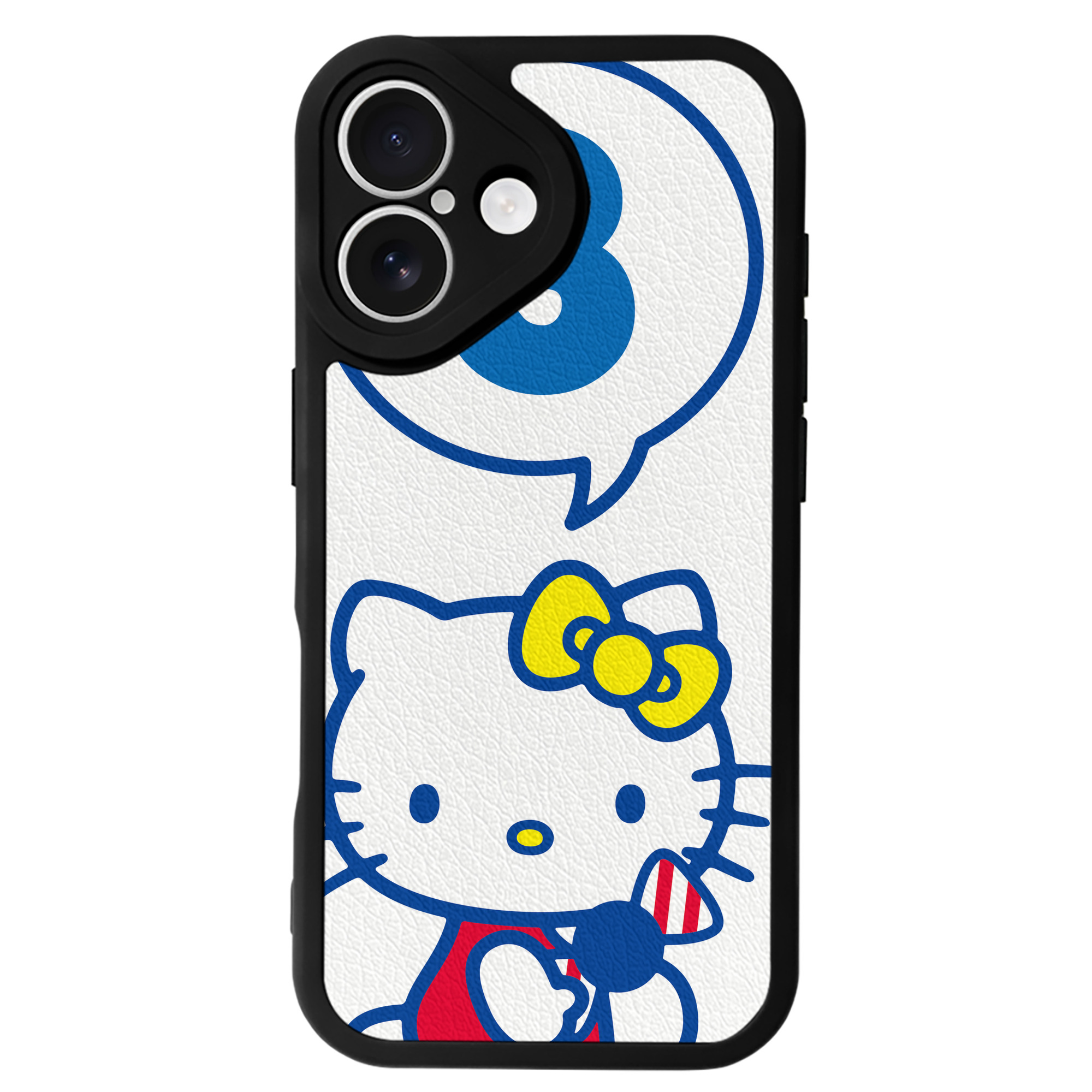 （画像用） Hello Kitty ハローキティ 【iPhone 16シリーズ対応】シリコンスマホケース（レザー調） 材質：シリコン